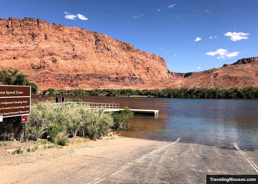 Boat launch with dock 