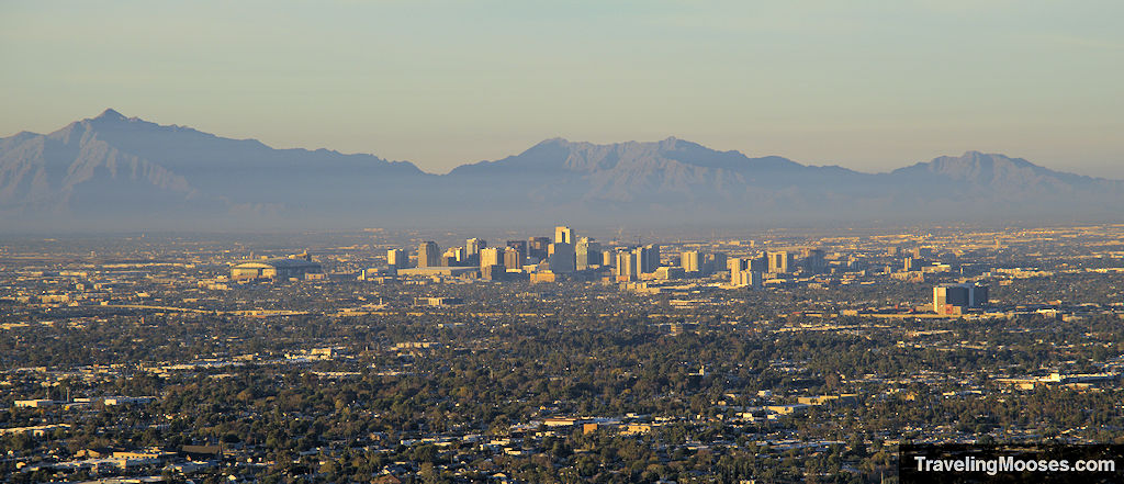 Phoenix Arizona Skyline seen from Camelback Mountain