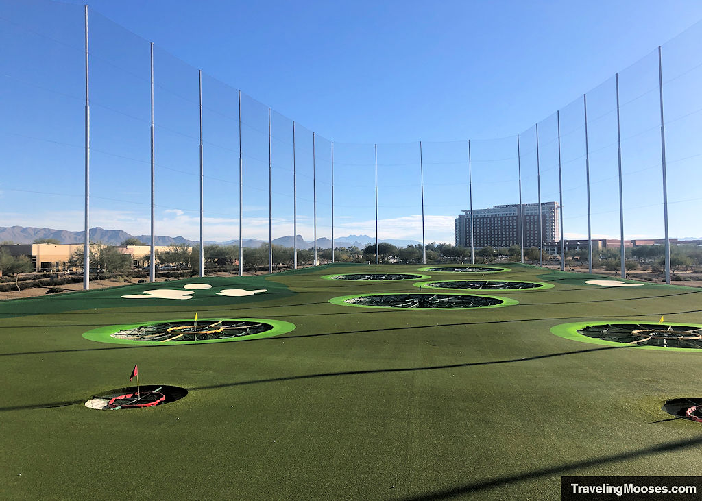Top Golf Course in Scottsdale Arizona on a sunny day