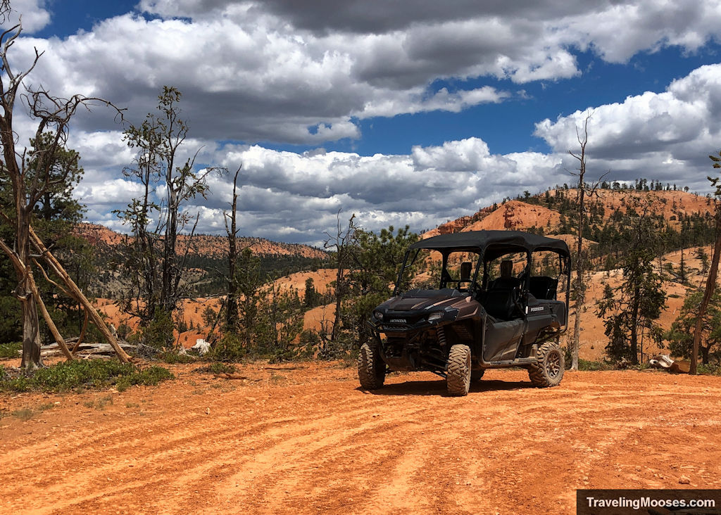 All terrain vehicle against a desert back drop