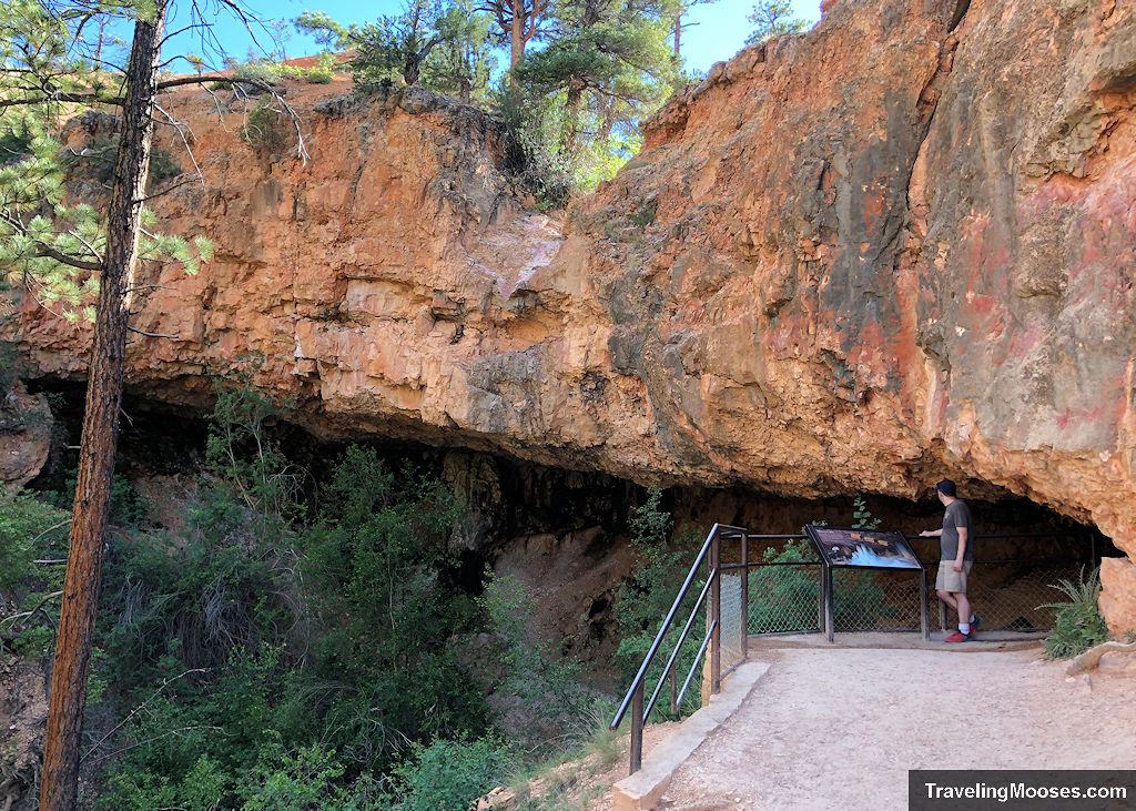 Cave that looks more like an overhang etched in a cliffside