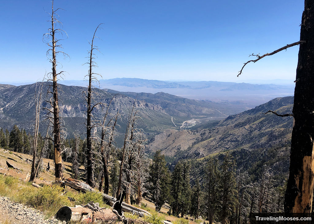 Valley view from high in the mountains