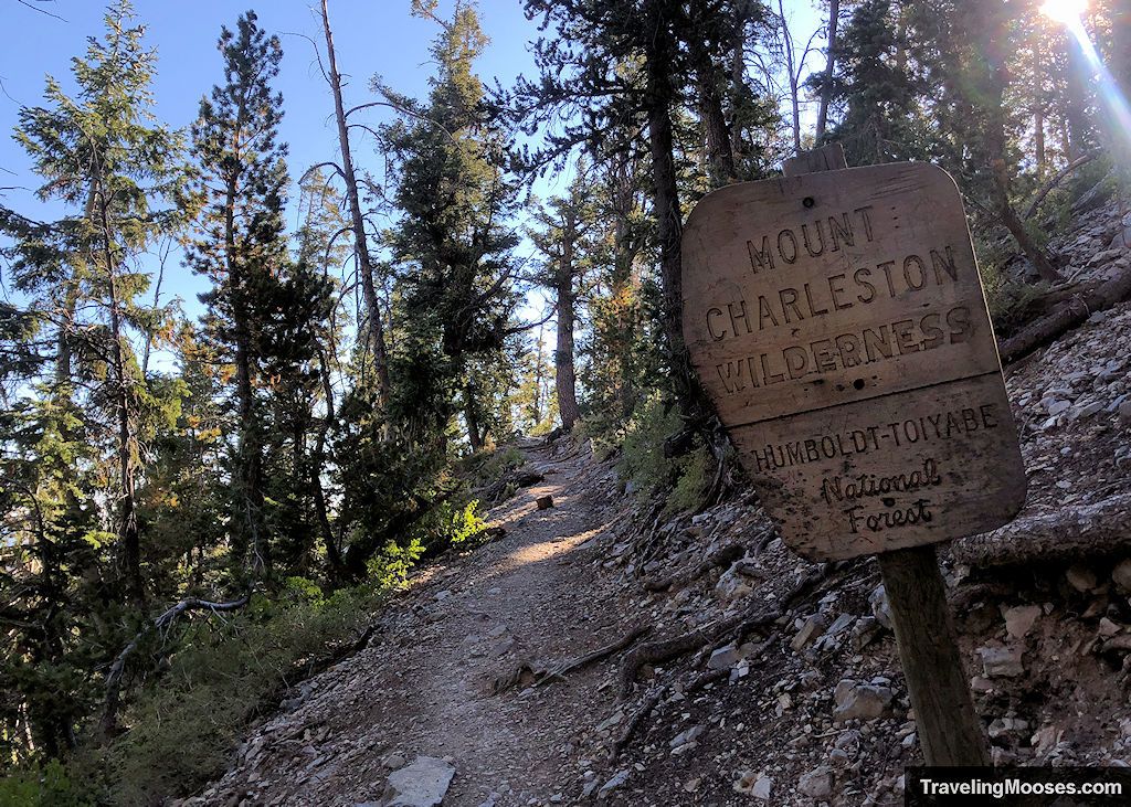 Mount Charleston Wilderness Boundary Sign