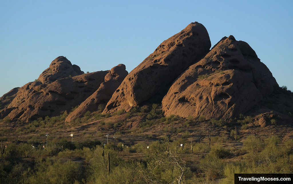 Rocky sandstone formation with unique holes eroded