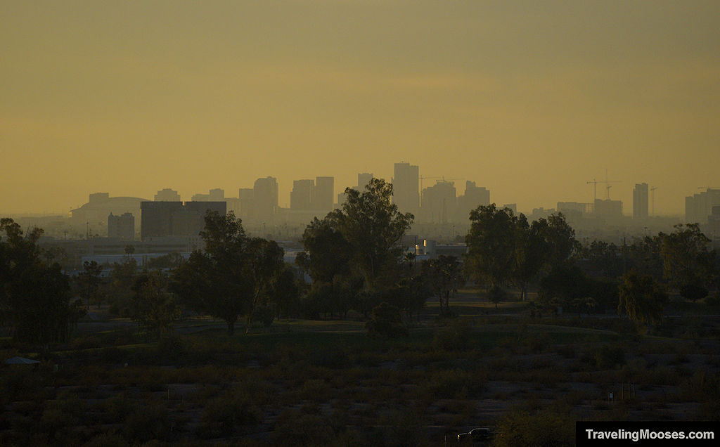 Cityscape at sunset