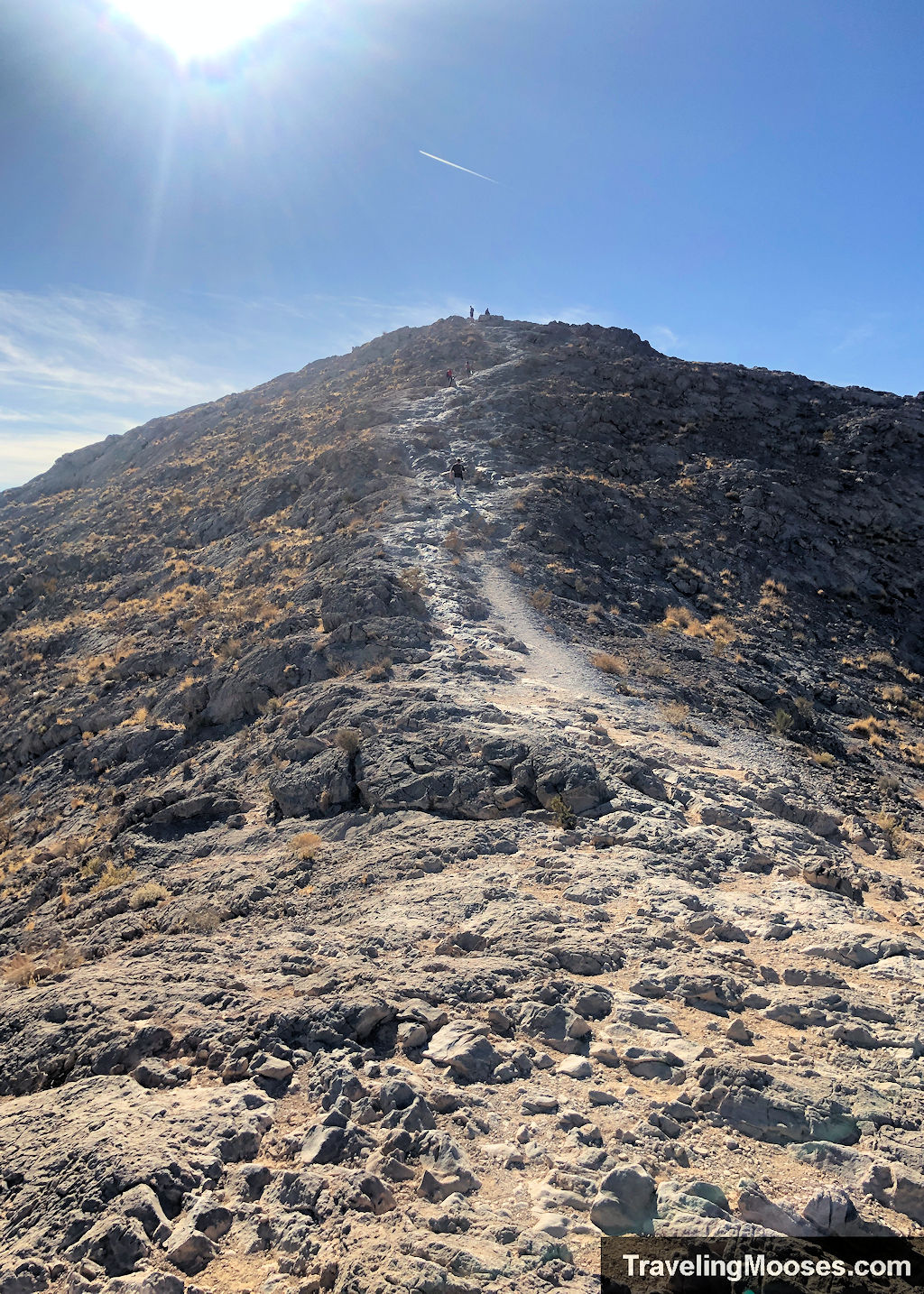 Final hill before Lone Mountain's summit