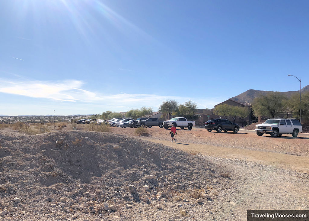 Parking area filled with cars just 1.5 hours later