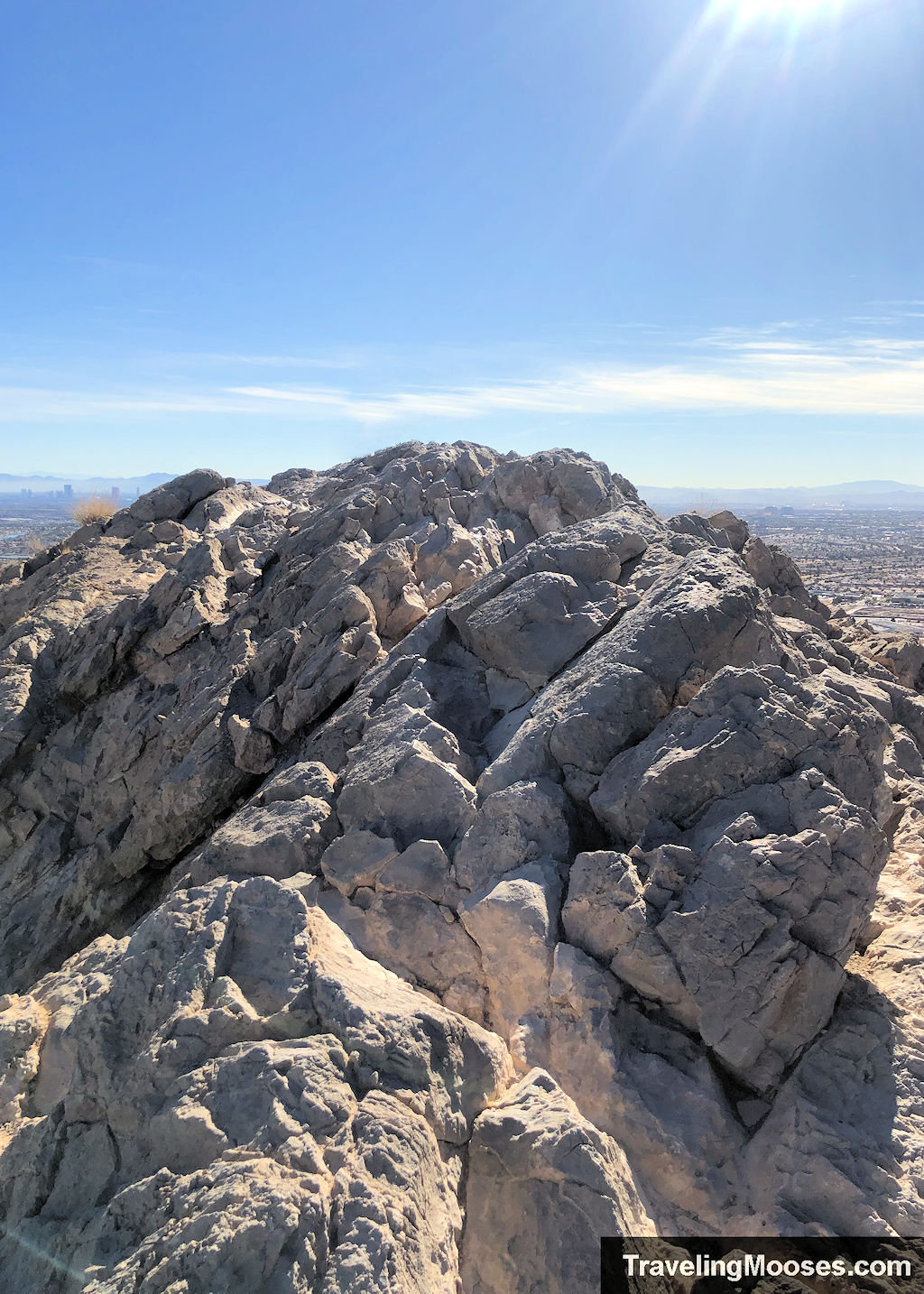 Final rock crossing to summit