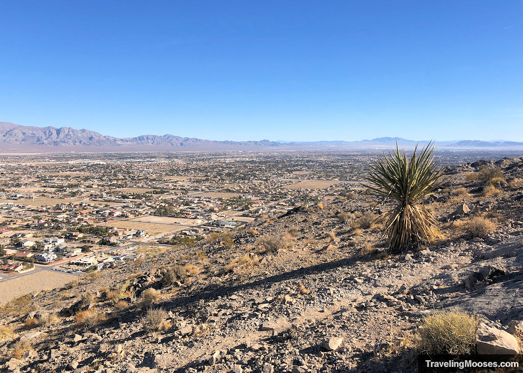 Sprawling Las Vegas city seen on the valley floor