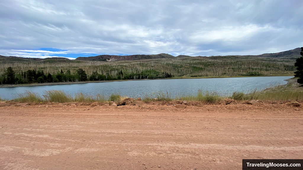 Yankee Meadows Reservoir viewed from the OHV trail near Brian Head, Utah.