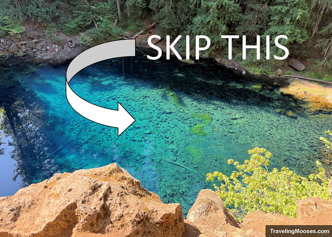Aqua Blue Pool surrounded by a forest